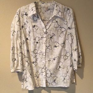 White Floral Shirt